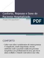 Conforto, Repouso e Sono Do Paciente Hospitalizado