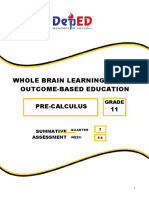 Whole Brain Learning System Outcome-Based Education: Pre-Calculus 11