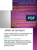 Effects of Government Policy I