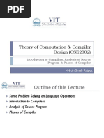 Theory of Computation & Compiler Design (CSE2002) : - Nitin Singh Rajput