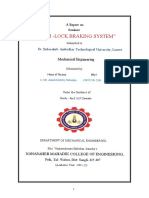 "Anti - Lock Braking System": Mechanical Engineering
