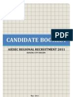 Candidate Booklet: Aiesec Regional Recruitment 2011