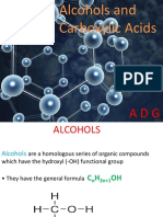 Alcohols and Carboxylic Acids