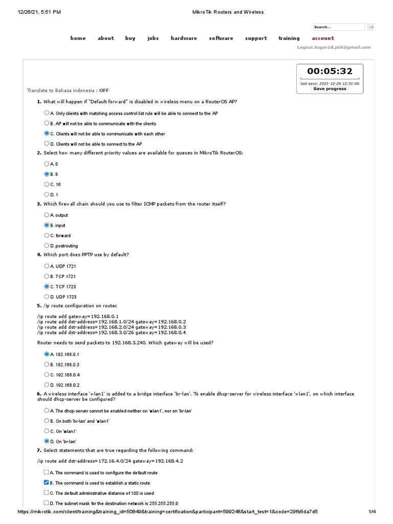 MTCNA Exam Fragen