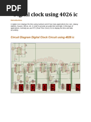 digital clock using 4026