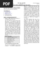 Lab 4: 8-Bit Arithmetic Logic Unit (ALU) Purpose: EEL 4712 - Fall 2004