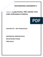 Fashion Merchandising Assignment 2 TOPIC-Buying Process, TNA Calendar From Order Confirmation To Delivery