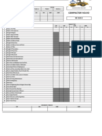 Periodical Service Check Sheet Compactor Volvo SD 100 K