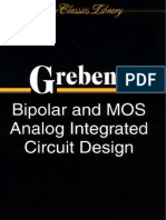 Bipolar and Mos Analog Integrated Circuit Design 2003 Grebene
