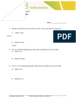 Chapter 14: Circles: Chapter Test A