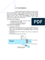 Hydraulic Design of Canal Regulators