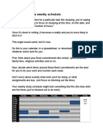 Habit 1: Create A Weekly Schedule