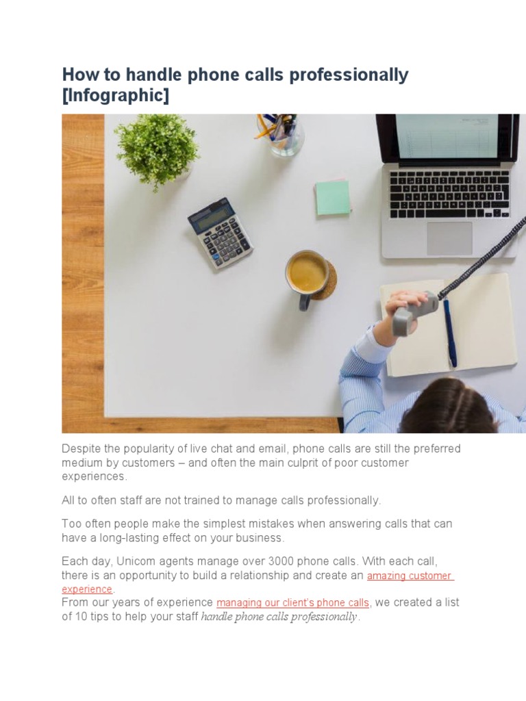 10 Tips for Professional Phone Calls | PDF | Call Centre | Voicemail