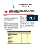 Feeding Broilers Different Lysine to Apparent