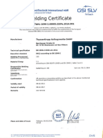 Thyssen Elevator Certificate 2