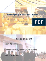 Managing A Business Event Presentation