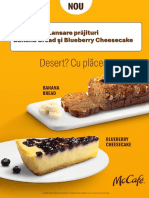 Infoletter lansare prajituri Banana Bread & Blueberry Cheesecake