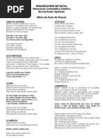 Folha de Canto - Missa Da Juventude