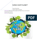 Unit 6: Saving Our Planet: Vocabulary Grammar Speaking