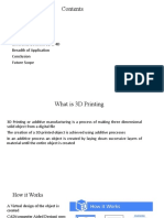 3D Printing How It Works ? Applications Another Dimension: 4D Difference Between 3D & 4D Breadth of Application Conclusion Future Scope