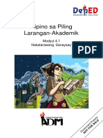 Filipino Sa Piling Larangan-Akademik: Modyul 4.1 Nakalarawang Sanaysay