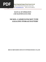 Manual of Ni-Cd Pocket Type Battery
