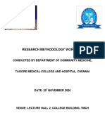 Research Methodology Workshop Report