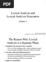 Lexical Analysis and Lexical Analyzer Generators: COP5621 Compiler Construction