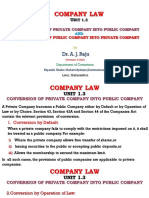 Company Law: Dr. A. J. Raju