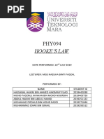 Hooke's Law Practical Experiment Guide | PDF
