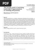 The Bumpy Road To Exercising Leadership: Fragmentations in Meaning and Practice