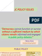 Public Policy Issues For Research