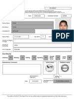 Test Report Form: Candidate Details