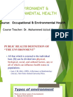 ENVIRONMENT & ENVIRONMENTAL HEALTH