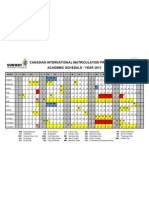 Canadian International Matriculation Programme Academic Schedule - Year 2011