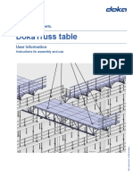 Dokatruss Table: User Information