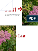First : Use A Split Images (Cropped) and Then The PUSH Transition From Left To Right