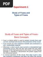 Experiment-1: Study of Fuses and Types of Fuses