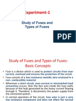 Experiment-1: Study of Fuses and Types of Fuses