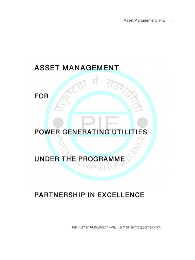 Pie Asset Management Vol I | PDF | Reliability Engineering | Operations ...