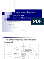 Entrepreneurship and Innovation: A One-Year Master's Degree