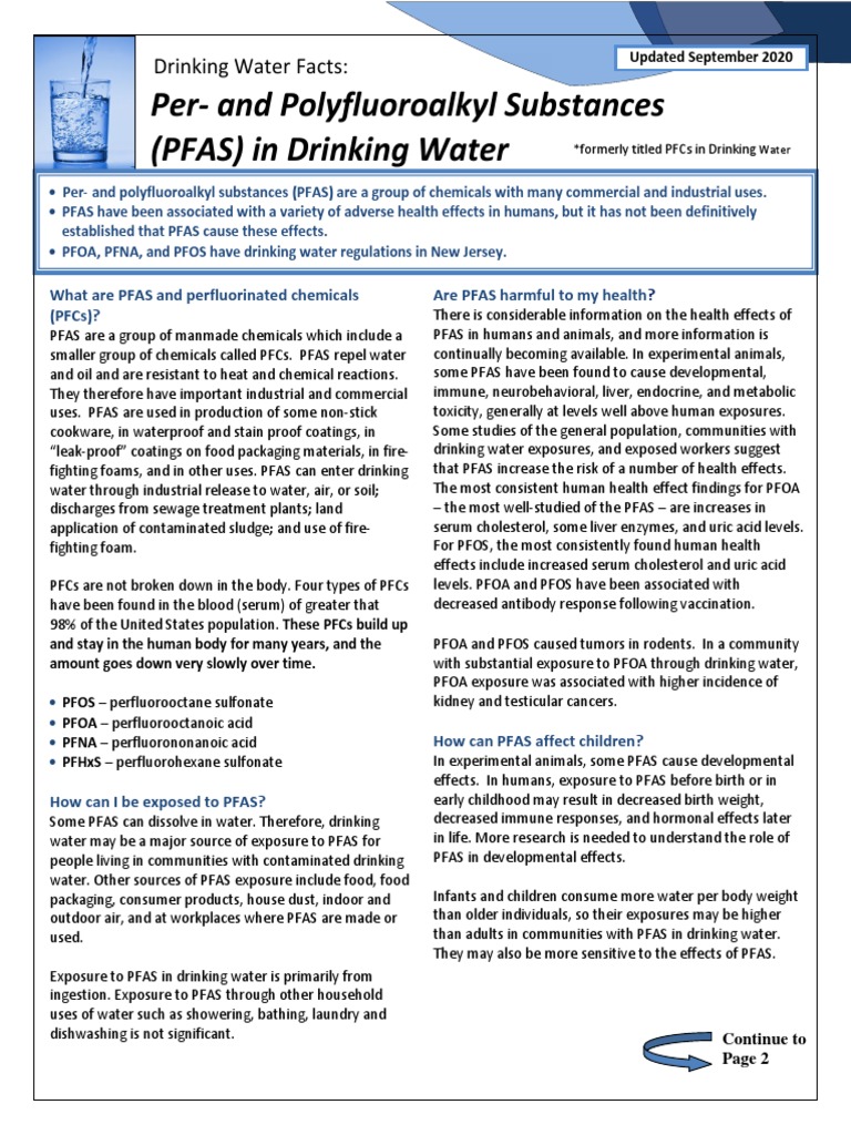 Understanding Per and Polyfluoroalkyl Substances (PFAS) in Drinking Water Health Effects