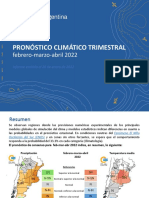Pronóstico Climático Trimestral FMA 2022
