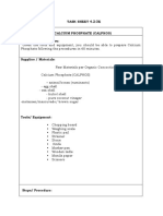 Task Sheet 4.2-3E Title: Fermenting Calcium Phosphate (Calphos) Performance Objective