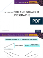 Gradients and Straight Line Graphs