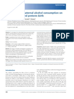 The Effect of Maternal Alcohol Consumption On Fetal Growth and Preterm Birth