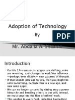 Adoption of Technology: by Mr. Abdalla A. Shaame