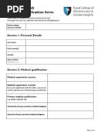 Part 1 MRCOG Eligibility Application Form: Section 1: Personal Details