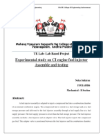 Experimental Study On CI Engine Fuel Injector Assemble and Testing