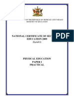 NCSE 2009 Physical Education Paper 1 Practical Guide
